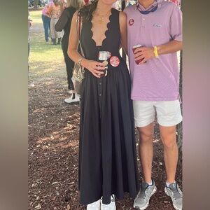 Scalloped Maxi Dress